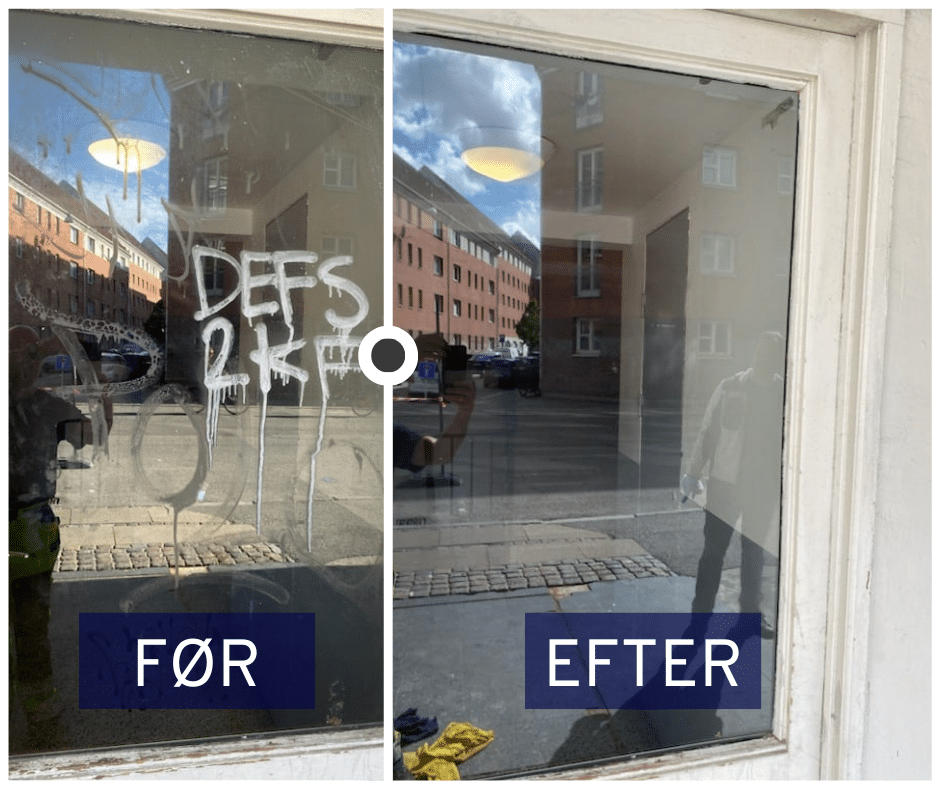 Graffitirens før og efter